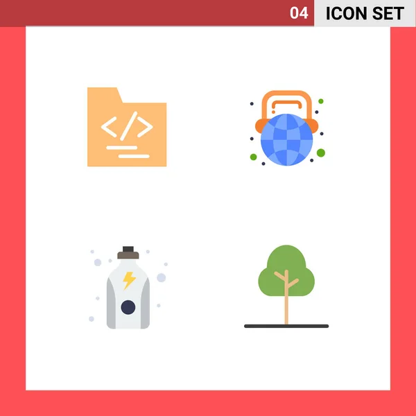 Flat Icon Konzept Für Webseiten Mobile Und Apps Ordner Fitness — Stockvektor