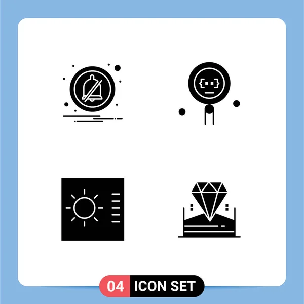 Stock Vector Icon Pack Signos Línea Símbolos Para Alarma Medidor — Archivo Imágenes Vectoriales