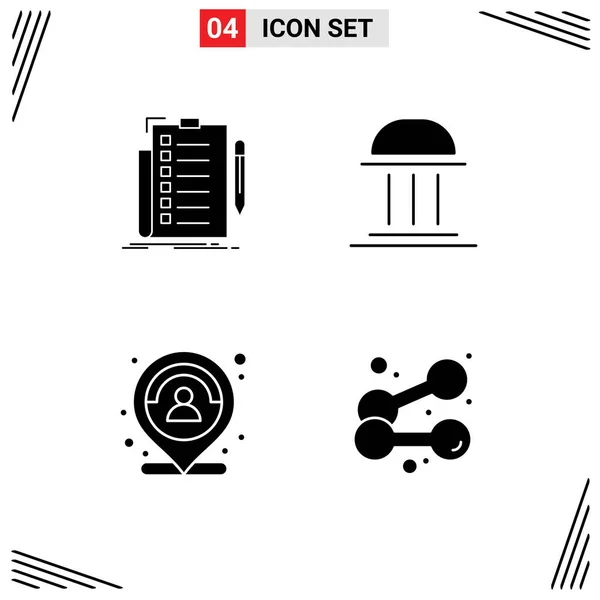 Stock Vector Icon Pack Sinais Linha Símbolos Para Perícia Instituto — Vetor de Stock