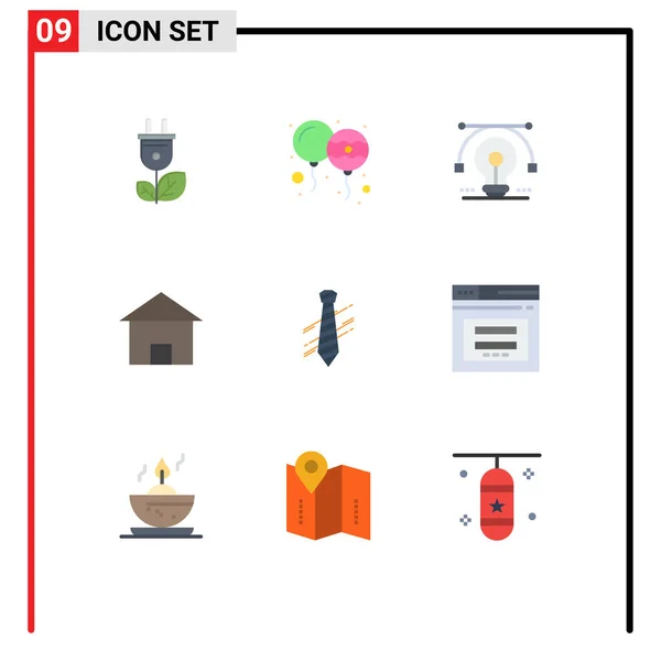 Creative Icons Modern Signs Symbols Hut Home Bulb Cottage Villa — Stock Vector