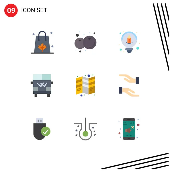 Stock Vector Icon Pack Mit Linienschildern Und Symbolen Für Flyer — Stockvektor