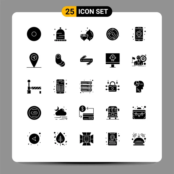 Set Modern Icons Symbols Signs Navigation Gps Summer App Medical — Stock Vector