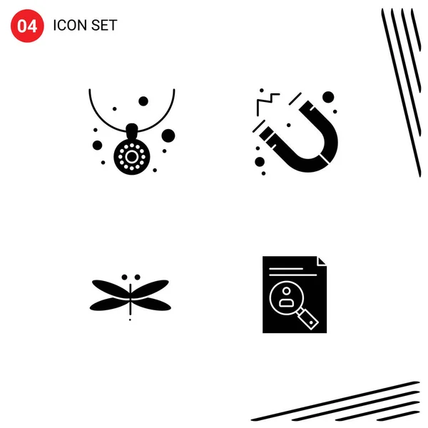 Kreative Symbole Moderne Zeichen Und Symbole Für Accessoires Drachen Halskette — Stockvektor