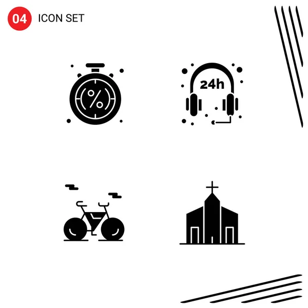 Universal Icon Symbols Group Modern Solid Glyphs Discount Transport Sale — Διανυσματικό Αρχείο