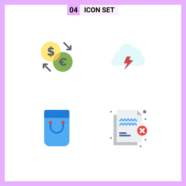 User Interface Pack Basic Flat Icons Converter Ήλιος Δολάριο Σύννεφο — Διανυσματικό Αρχείο
