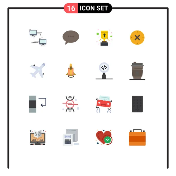 User Interface Flat Color Pack Modern Signs Symbols Ecommerce Delete — Διανυσματικό Αρχείο