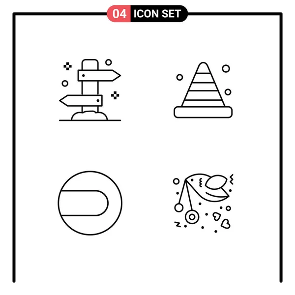 Universal Icon Symbols Group Modern Filledline Flat Colors Direction Tool — 스톡 벡터