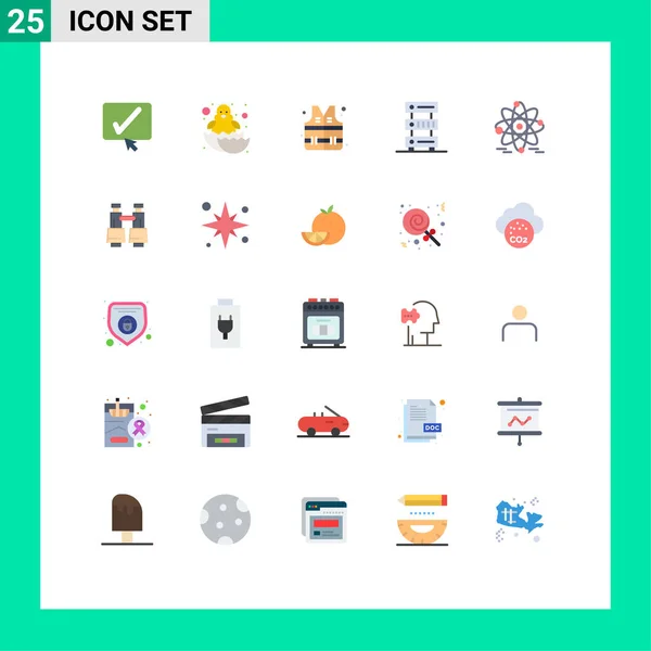 Set Modern Icons Symbols Signs Education Storage Lifejacket Server Database — Stock Vector