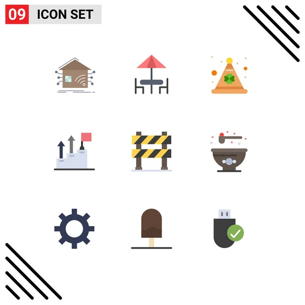 Iconos Creativos Signos Símbolos Modernos Misión Crecimiento Mesa Negocio Irlandés — Vector de stock