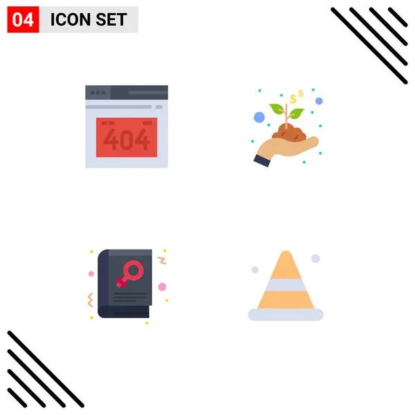 Universal Flat Icons Set Für Web Und Mobile Anwendungen Fehler — Stockvektor