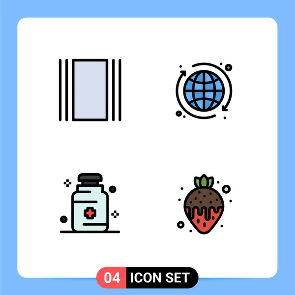 Universal Icon Symbols Group Modern Filledline Flat Colores Cubierta Médicos — Vector de stock