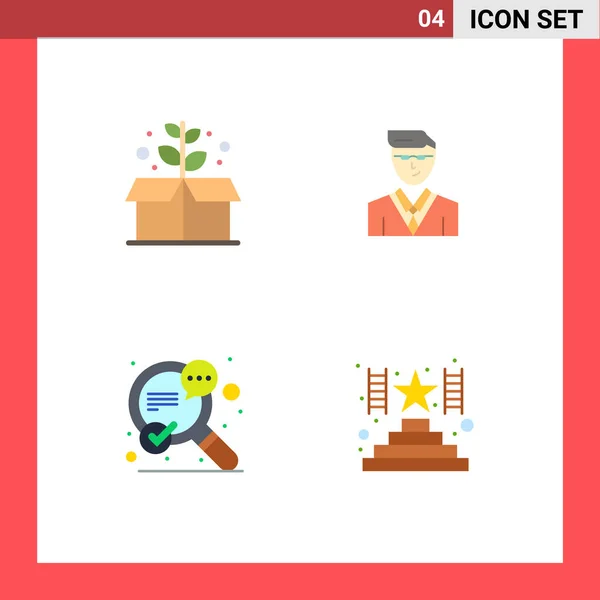 Interface Utilisateur Icône Plate Pack Signes Symboles Modernes Jour Terre — Image vectorielle