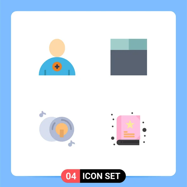 Pack Modern Flat Icons Tekens Symbolen Voor Web Print Media — Stockvector