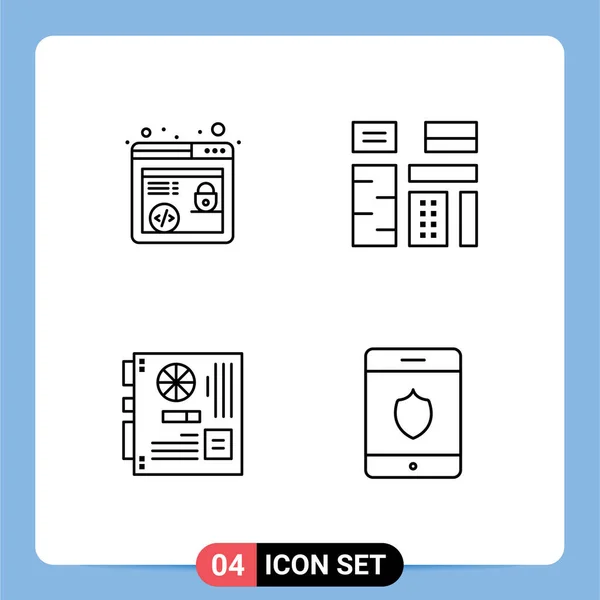 Set Modern Culori Simboluri Plate Filetate Cum Http Principal Publicitate — Vector de stoc