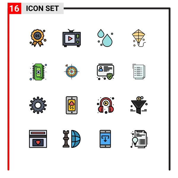 Creative Icons Moderní Znamení Symboly Soustředění Paměti Sklopení Elektronické Festival — Stockový vektor