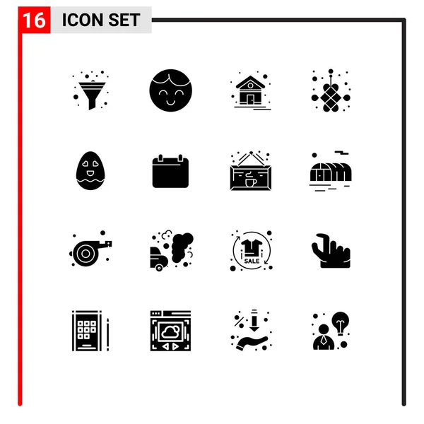 Stock Vector Icon Pack Signos Línea Símbolos Para Calendario Feliz — Vector de stock