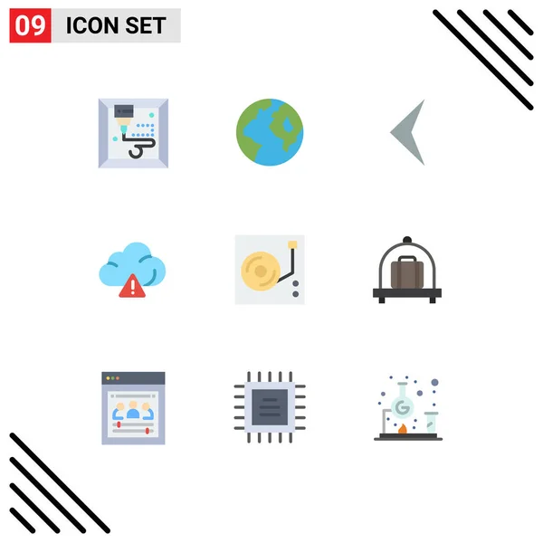 Conjunto Ícones Modernos Símbolos Sinais Para Página Organização Bagagem Nuvem —  Vetores de Stock