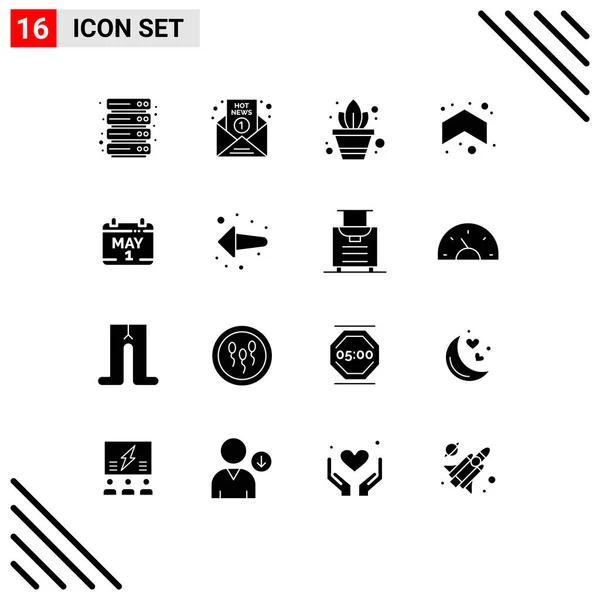 Stock Vector Icon Pack Mit Linienzeichen Und Symbolen Für Tag — Stockvektor