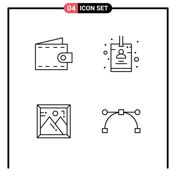 Stock Vektorové Ikony Balení Čárové Značky Symboly Pro Pláž Obrázek — Stockový vektor