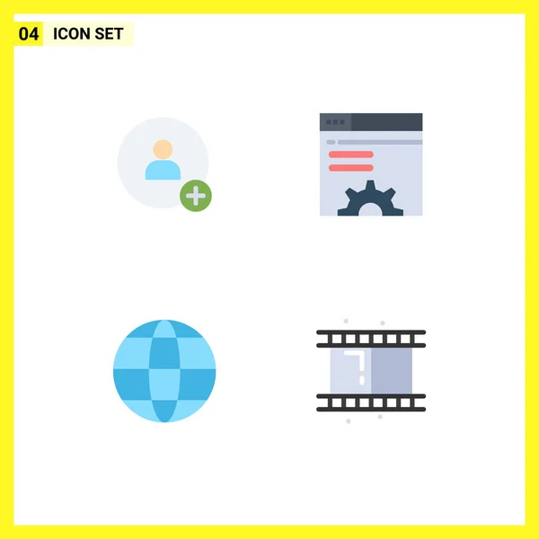 Creative Icons Modern Signs Symbols Add Internet Data Web Brower – stockvektor