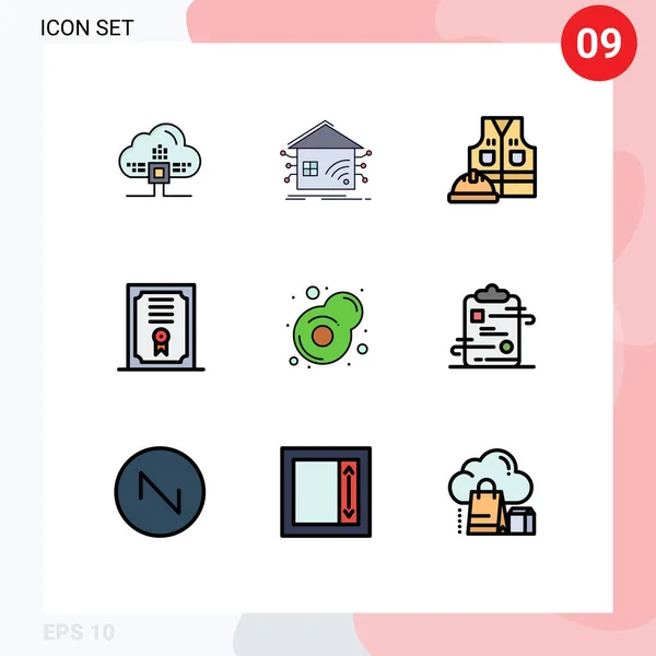 Stock Vector Icon Pack Sinais Linha Símbolos Para Ovo Diploma — Vetor de Stock