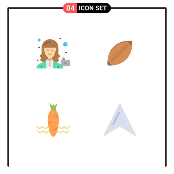 Stock Vector Icon Pack Líneas Signos Símbolos Para Avatar Rugby — Vector de stock