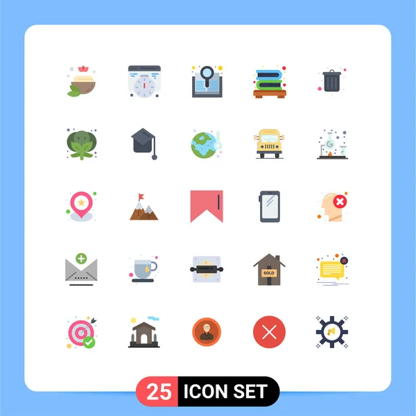 Stock Vector Icon Pack Sinais Linha Símbolos Para Apagar Lixeira — Vetor de Stock