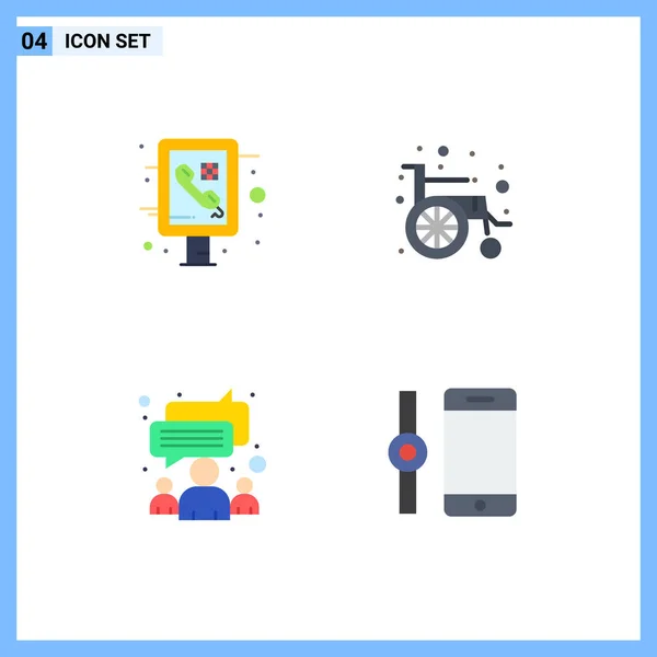 Interface Usuário Flat Icon Pack Sinais Símbolos Modernos Informação Gráfica — Vetor de Stock