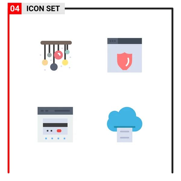 Stock Vector Icon Pack Line Signs Symbols Home Ecommerce Web — Stockový vektor