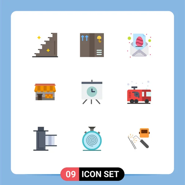 Vector Icon Pack Line Signs Symbols Time Board Message Building — 스톡 벡터