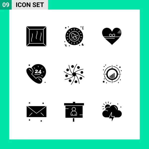 Universal Icon Symbols Group Modern Solid Glypphs Galaxy Support Love — Stockvektor