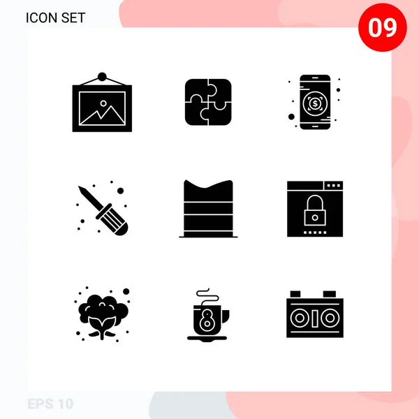 Conjunto Iconos Interfaz Usuario Moderna Símbolos Signos Para Motor Moda — Vector de stock