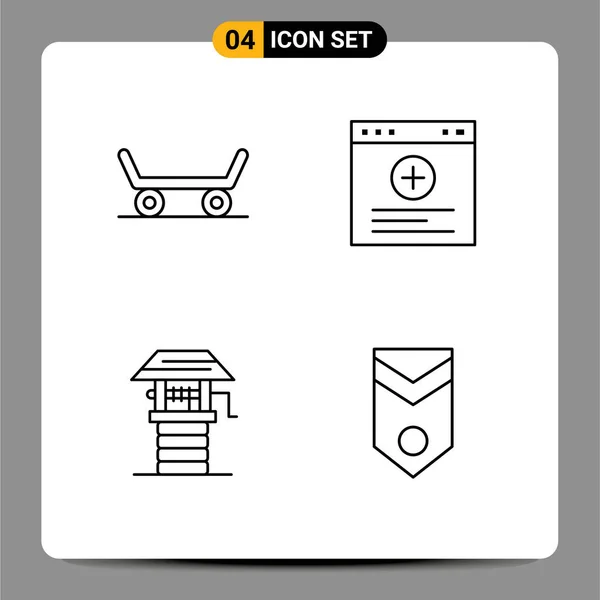 창조적 스케이트보드 인터넷 Editable Vector Design Elements — 스톡 벡터