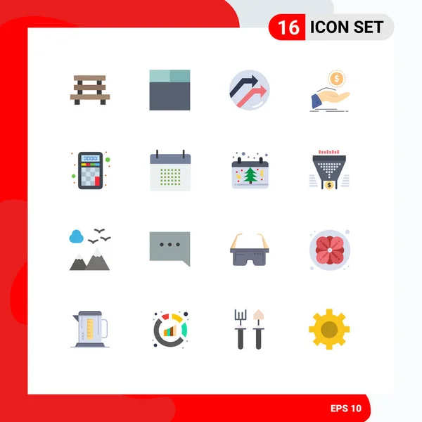 Universal Icon Symbols Group Modern Flat Colores Calculadora Préstamo Negocios — Vector de stock