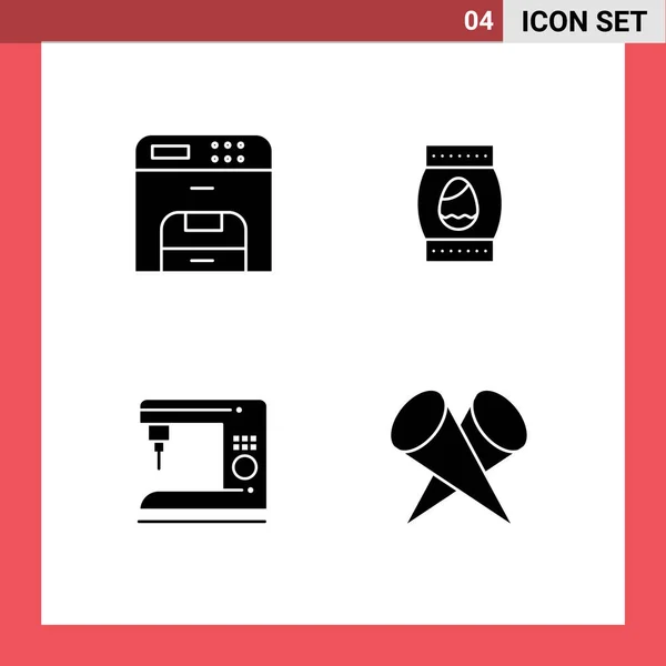 Zestaw Nowoczesnych Symboli Interfejsu Ikony Znaki Dla Kopiarki Elektryczności Drukarki — Wektor stockowy