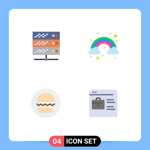 이루어진 아이콘 기호와 호스팅 Editable Vector Design Elements — 스톡 벡터