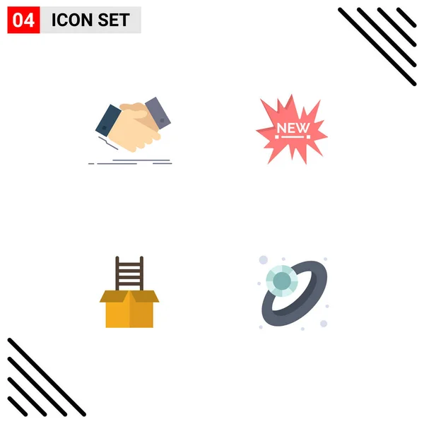 Pack Iconos Planos Modernos Signos Símbolos Para Medios Impresión Web — Vector de stock