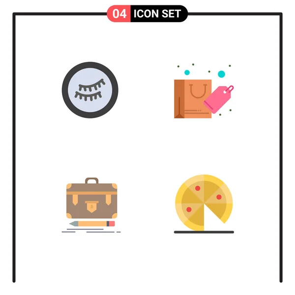 User Interface Pack Basic Flat Icons Eye Management Discount Briefcase — Stock Vector