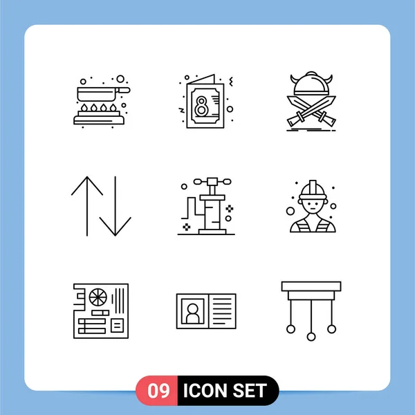 Universal Icon Symbols Group Modern Outlines Pump Change Symbol Arrow — Διανυσματικό Αρχείο
