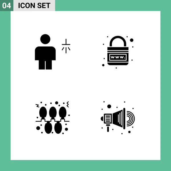 Set Iconos Interfaz Usuario Moderna Signos Símbolos Para Avatar Web — Archivo Imágenes Vectoriales