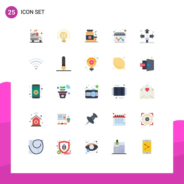 Universal Icon Symbols Group Modern Flat Colors User Direction Gainer — Stockový vektor