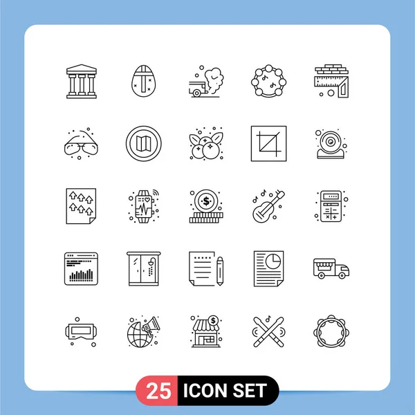 Stock Vector Icon Pack Sinais Linha Símbolos Para Nível Medição — Vetor de Stock