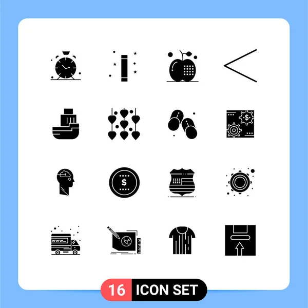 Universal Icon Symbols Group Modern Solid Glyphs Delivery Left Wand — Stockový vektor