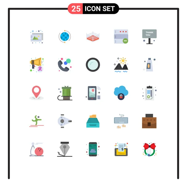 User Interface Flat Color Pack Modern Signs Symbols Sign Server — Διανυσματικό Αρχείο