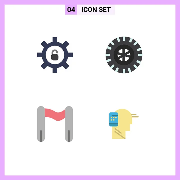 Universal Icon Symbolen Groep Van Moderne Flat Iconen Van Bescherming — Stockvector