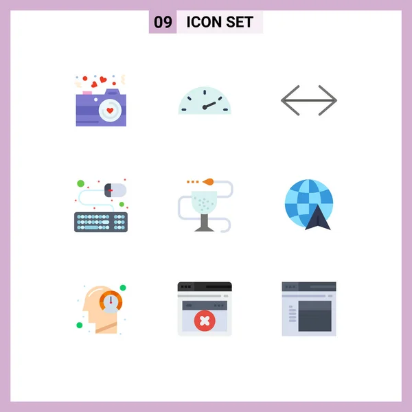 Universal Icon Symbols Group Modern Flat Colors Medicine Fitness Left —  Vetores de Stock