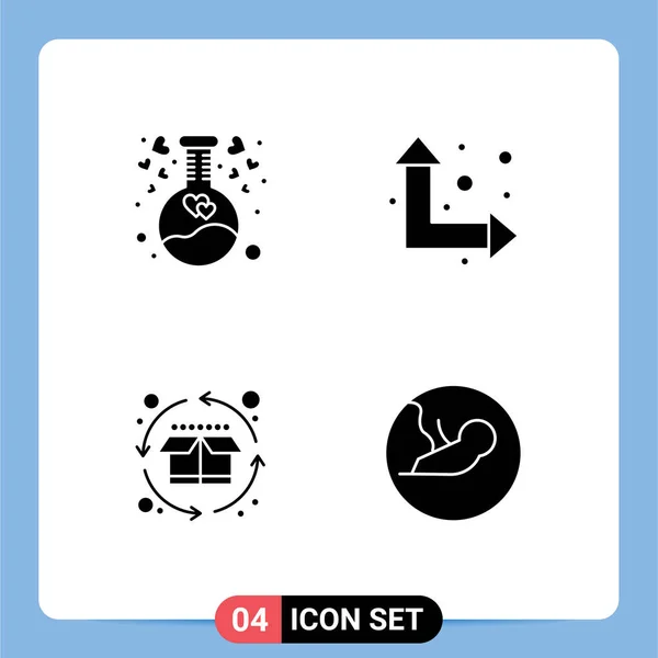 Set Von Modernen Symbolen Symbole Zeichen Für Chemie Produkt Liebe — Stockvektor