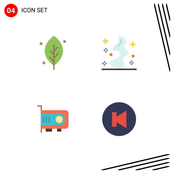 Thematic Vector Flat Icons Editable Symbols Ecology Power Spring Wish — Stock Vector