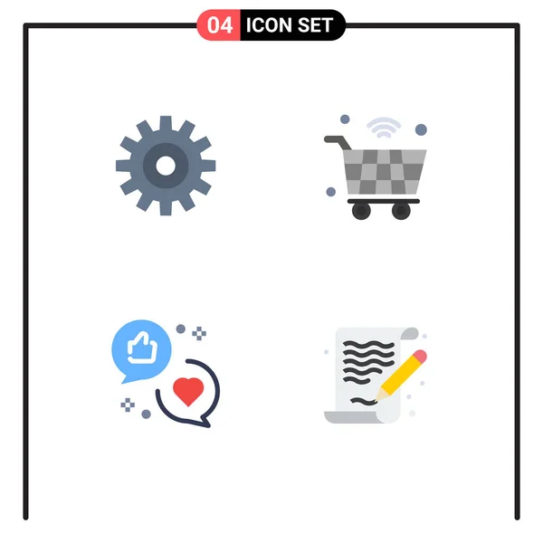 Creative Icons Moderne Zeichen Und Symbole Von Getriebe Werbung Rädchen — Stockvektor