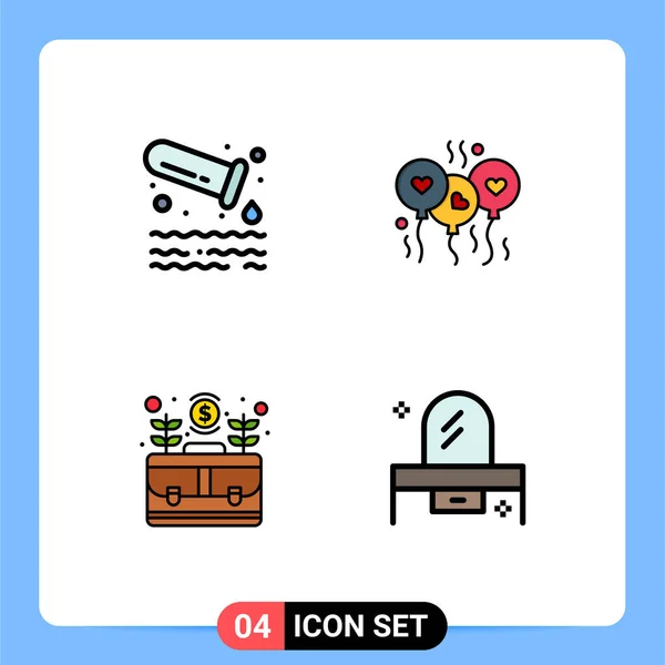 Set Dari Ikon Modern Simbol Tanda Tanda Untuk Gas Bisnis - Stok Vektor